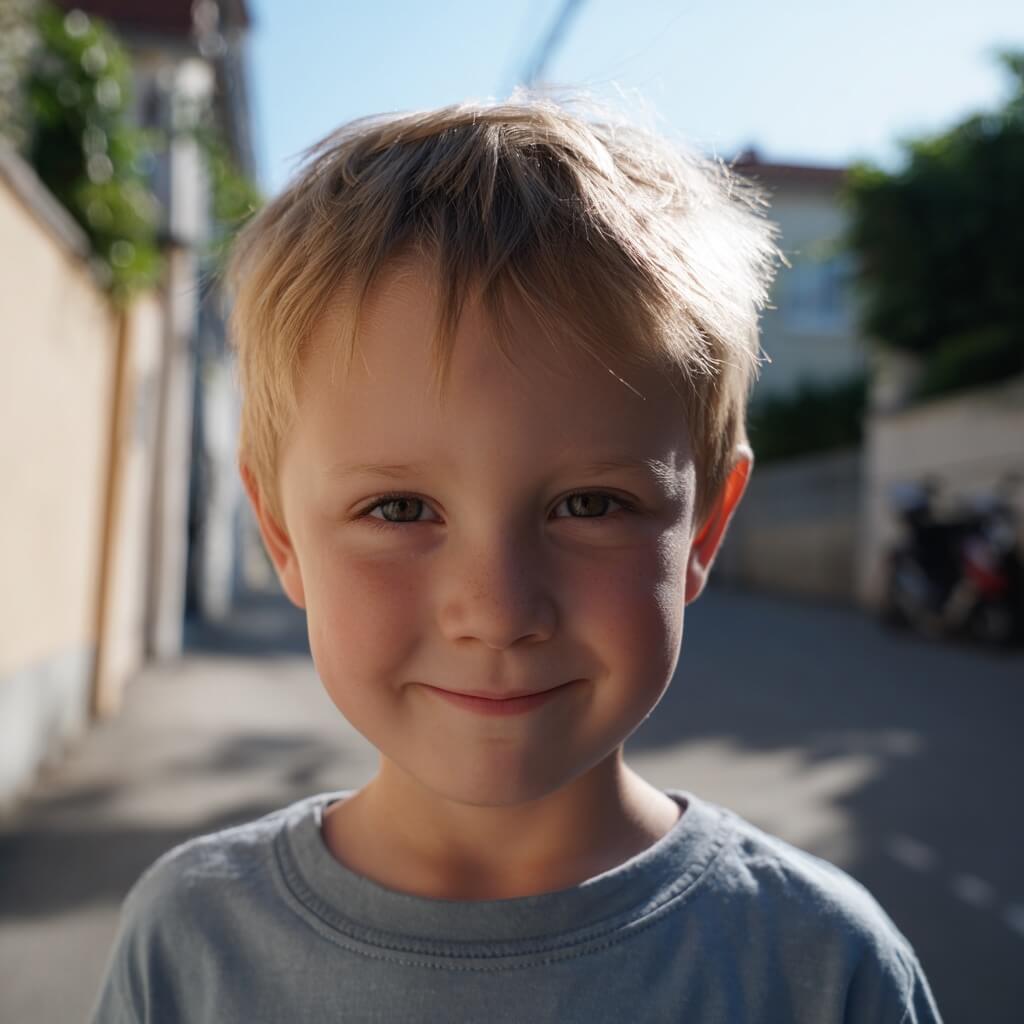 Kinderfoto — Vorher